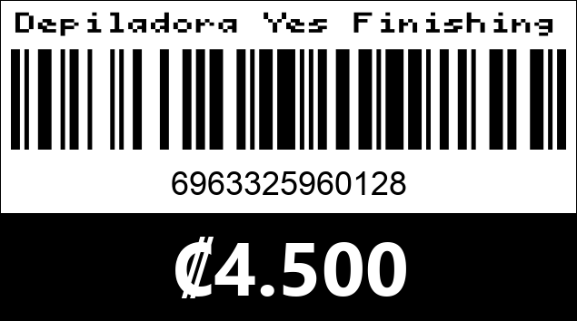 Código de barras de Depiladora Yes Finishing Touch. 