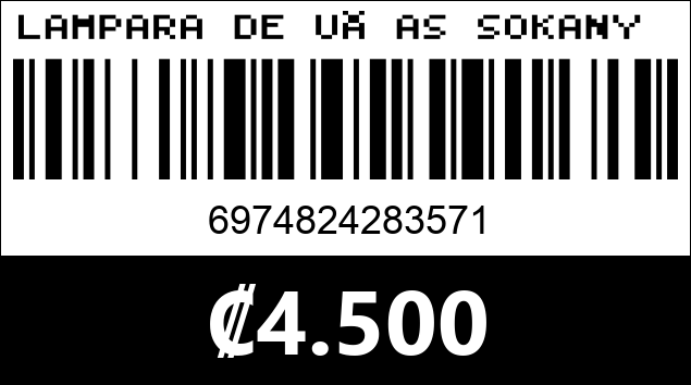 Código de barras de LAMPARA DE UÑAS SOKANY SK-923