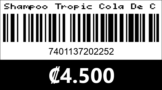 Código de barras de Shampoo Tropic Cola De Caballo 1000 Ml