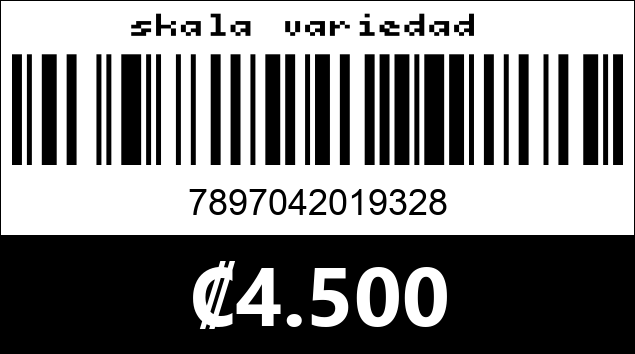 Código de barras de skala variedad 