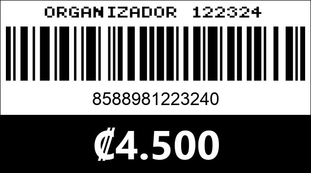 Código de barras de ORGANIZADOR 122324
