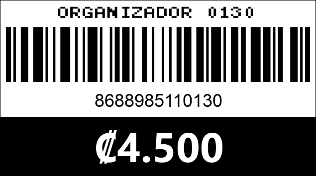 Código de barras de ORGANIZADOR 0130