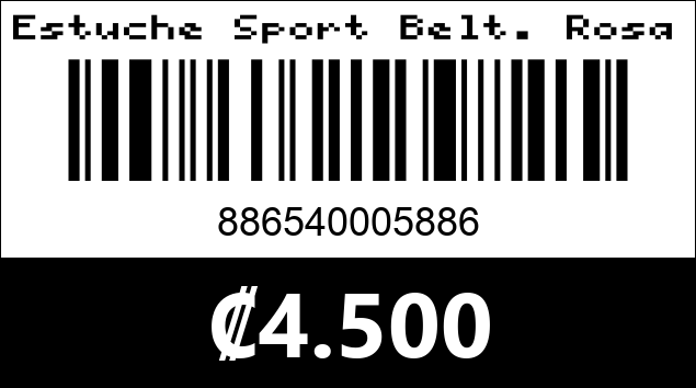 Código de barras de Estuche Sport Belt. Rosa. Argom Tech.
