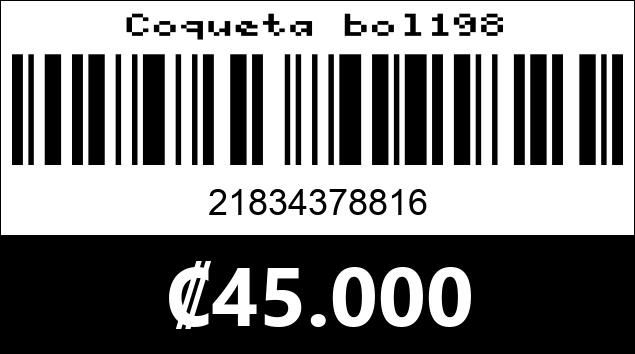 Código de barras de Coqueta bol198