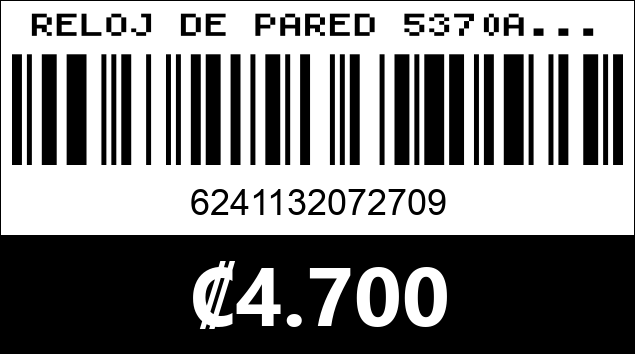 Código de barras de RELOJ DE PARED 5370A...