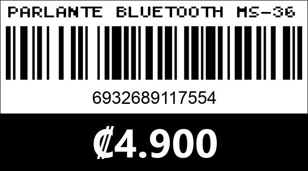 Código de barras de PARLANTE BLUETOOTH MS-3631BT-M