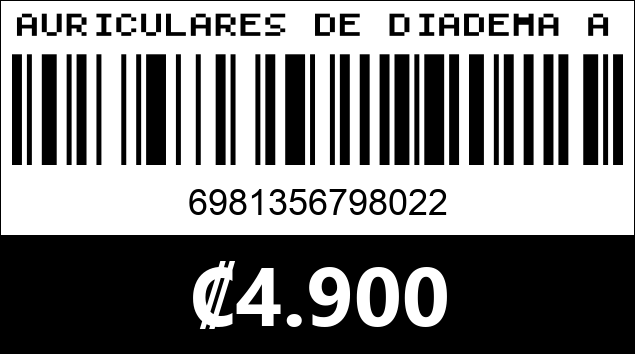 Código de barras de AURICULARES DE DIADEMA ALAMBRICOS TDE-06...