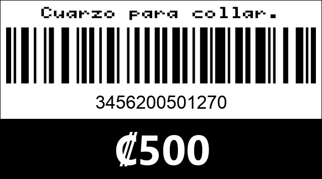 Código de barras de Cuarzo para collar.