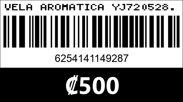 Código de barras de VELA AROMATICA YJ720528...