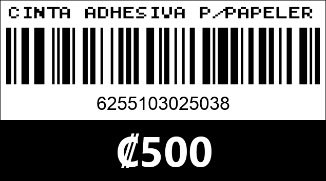 Código de barras de CINTA ADHESIVA P/PAPELERIA 30253...