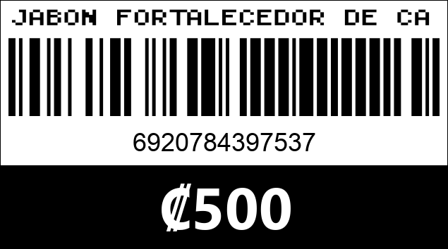 Código de barras de JABON FORTALECEDOR DE CABELLO 7367