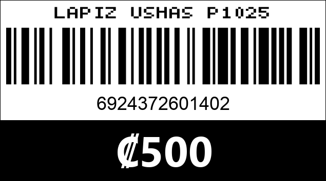 Código de barras de LAPIZ USHAS P1025
