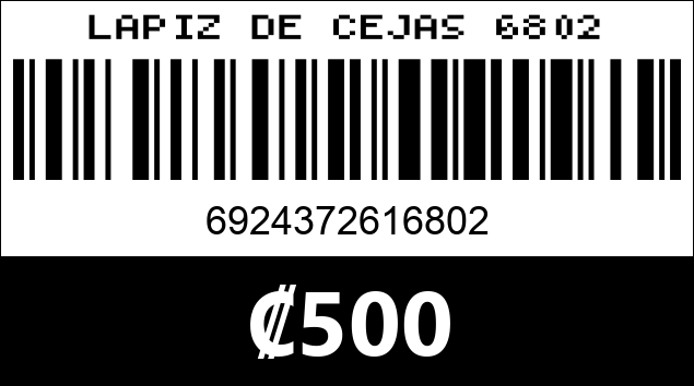 Código de barras de LAPIZ DE CEJAS 6802