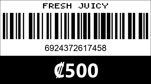 Código de barras de FRESH JUICY