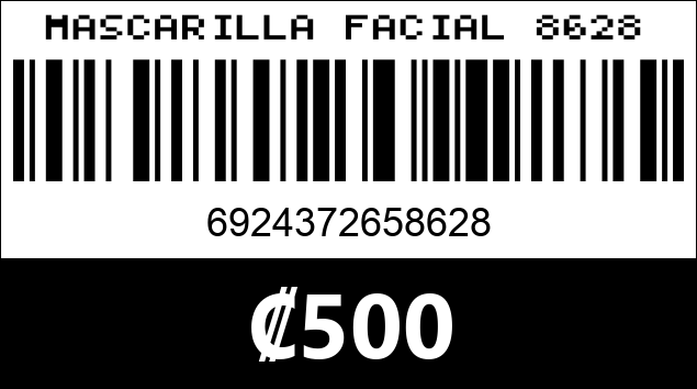 Código de barras de MASCARILLA FACIAL 8628