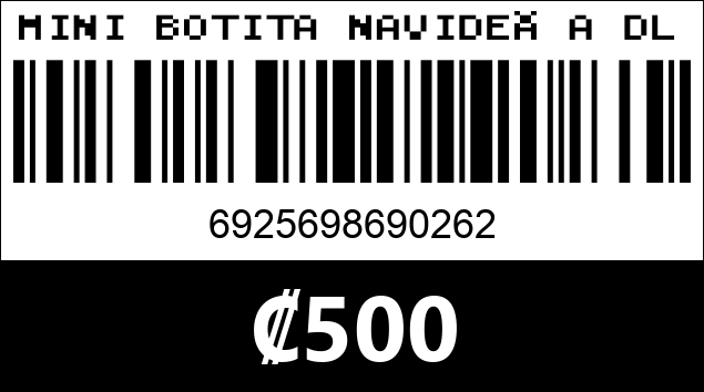 Código de barras de MINI BOTITA NAVIDEÑA DLL-26