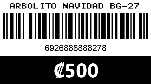 Código de barras de ARBOLITO NAVIDAD BG-27