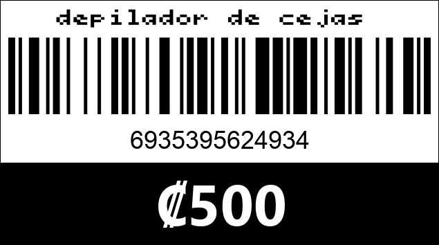 Código de barras de depilador de cejas 