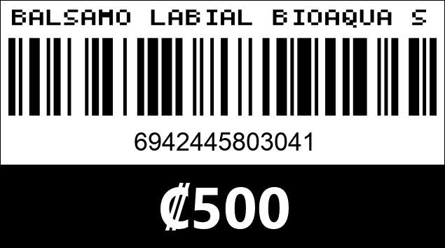 Código de barras de BALSAMO LABIAL BIOAQUA STRAWBERRY 3041