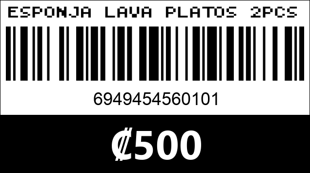 Código de barras de ESPONJA LAVA PLATOS 2PCS...