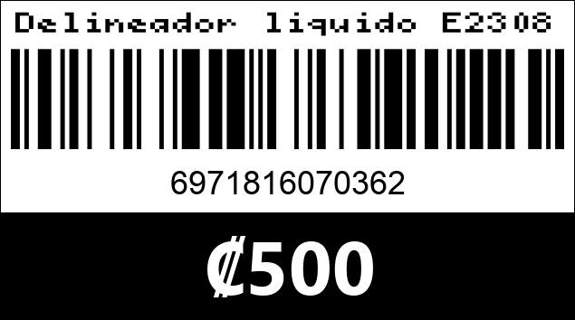 Código de barras de Delineador liquido E2308