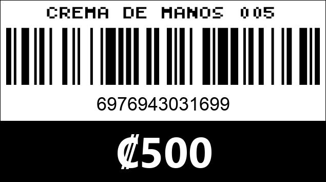 Código de barras de CREMA DE MANOS 005