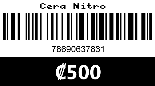 Código de barras de Cera Nitro 