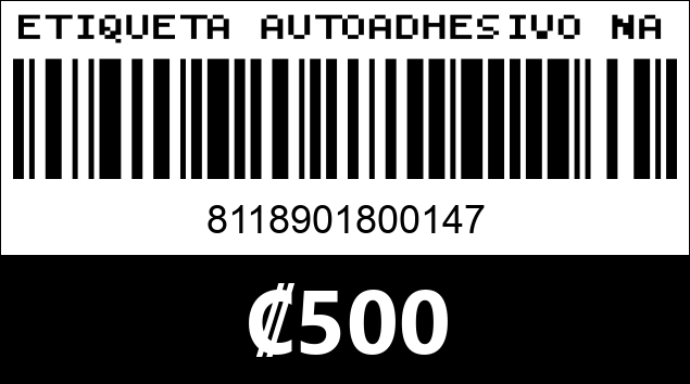Código de barras de ETIQUETA AUTOADHESIVO NAVIDEÑO 