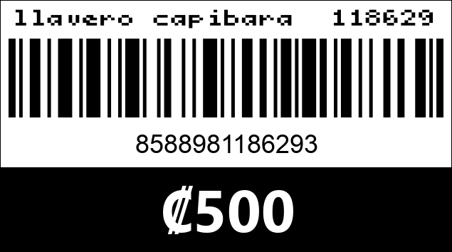 Código de barras de llavero capibara  118629