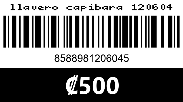 Código de barras de llavero capibara 120604