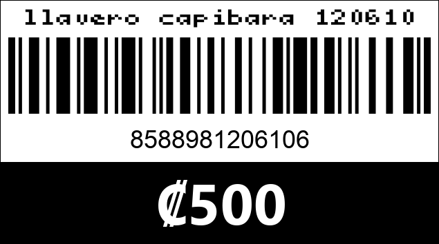 Código de barras de llavero capibara 120610