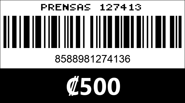 Código de barras de PRENSAS 127413