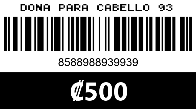 Código de barras de DONA PARA CABELLO 93