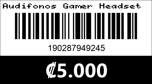Código de barras de Audifonos Gamer Headset X-LION HP-900