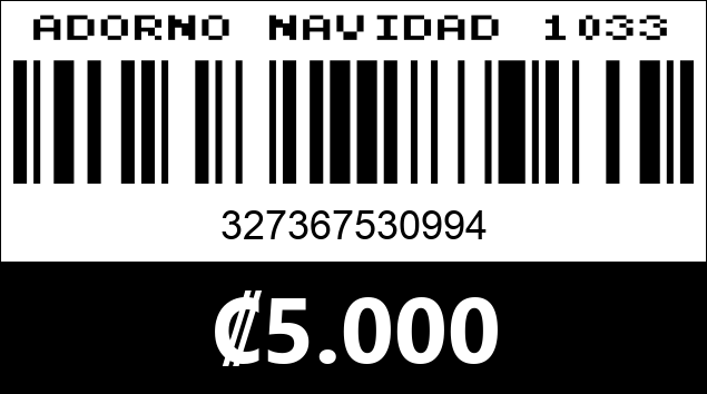 Código de barras de ADORNO NAVIDAD 1033