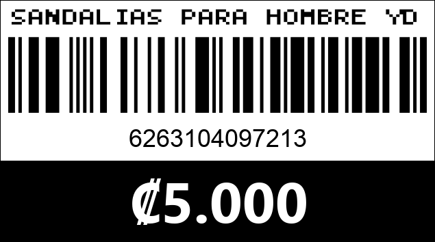 Código de barras de SANDALIAS PARA HOMBRE YDX25129 40/45...