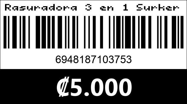Código de barras de Rasuradora 3 en 1 Surker SK-375 