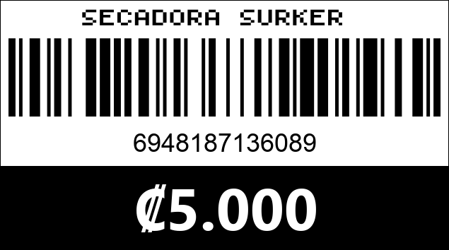 Código de barras de SECADORA SURKER 