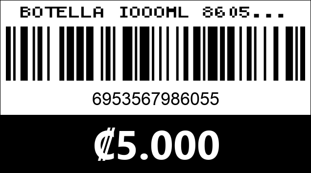 Código de barras de BOTELLA IOOOML 8605...