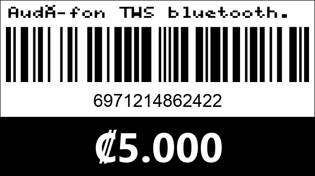 Código de barras de Audífon TWS bluetooth. P4 