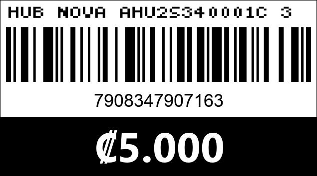 Código de barras de HUB NOVA AHU2S340001C 3 EN 1 USB-C 1