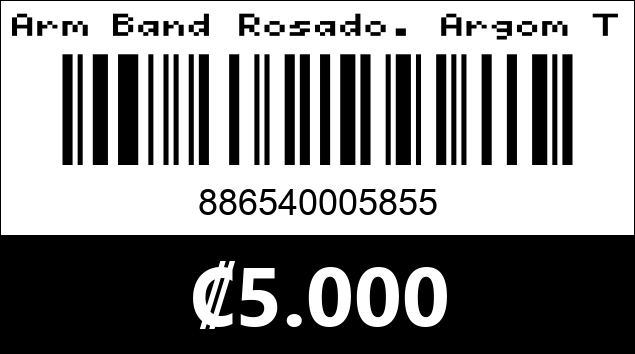 Código de barras de Arm Band Rosado. Argom Tech
