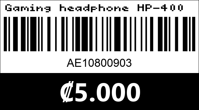 Código de barras de Gaming headphone HP-400 X-Lion