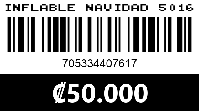 Código de barras de INFLABLE NAVIDAD 5016