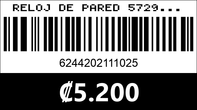 Código de barras de RELOJ DE PARED 5729...
