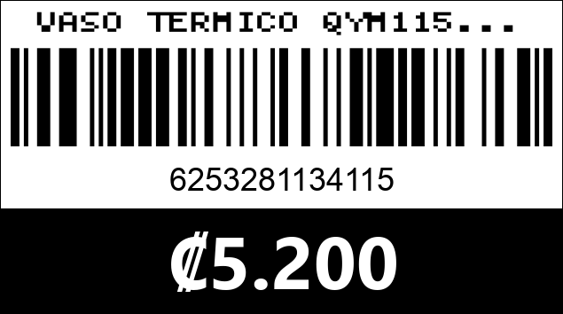 Código de barras de VASO TERMICO QYM115...