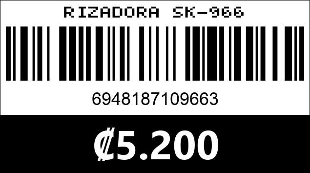 Código de barras de RIZADORA SK-966