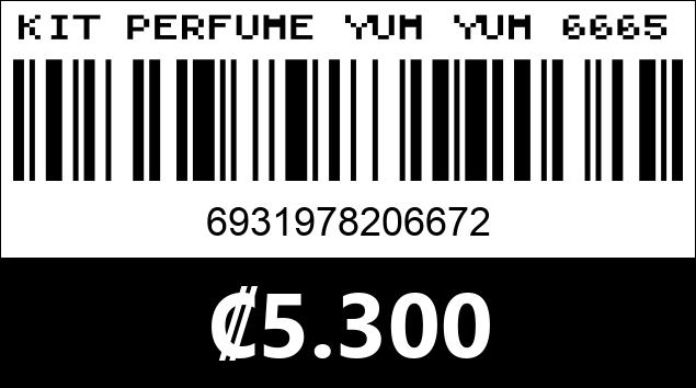 Código de barras de KIT PERFUME YUM YUM 6665