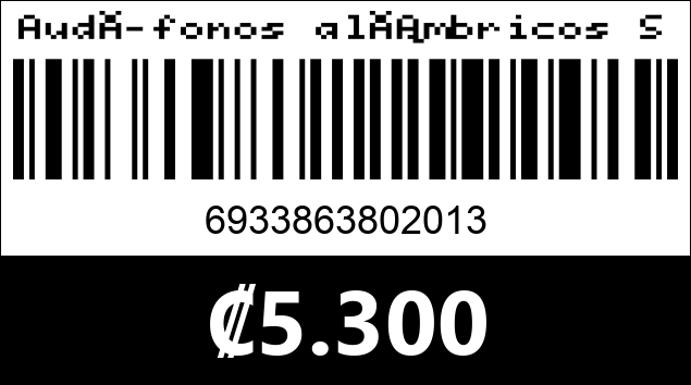 Código de barras de Audífonos alámbricos SY-KID201. Color: Verde.