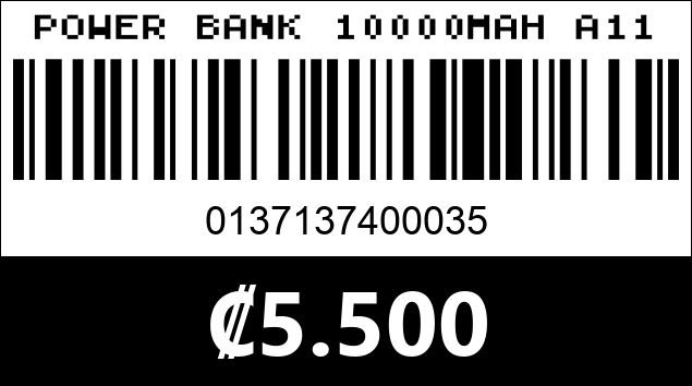Código de barras de POWER BANK 10000MAH A11